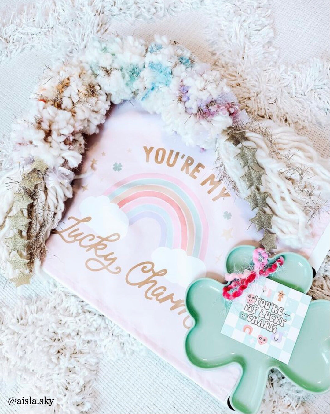 {Rainbow Pink} You're My Lucky Charm Banner