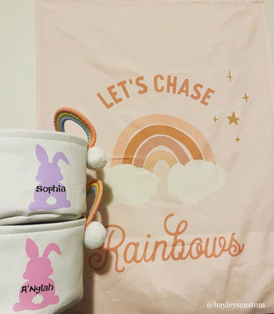 {Pink} Let's Chase Rainbows Banner