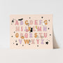 {Pink} Halloween Alphabet Art Print