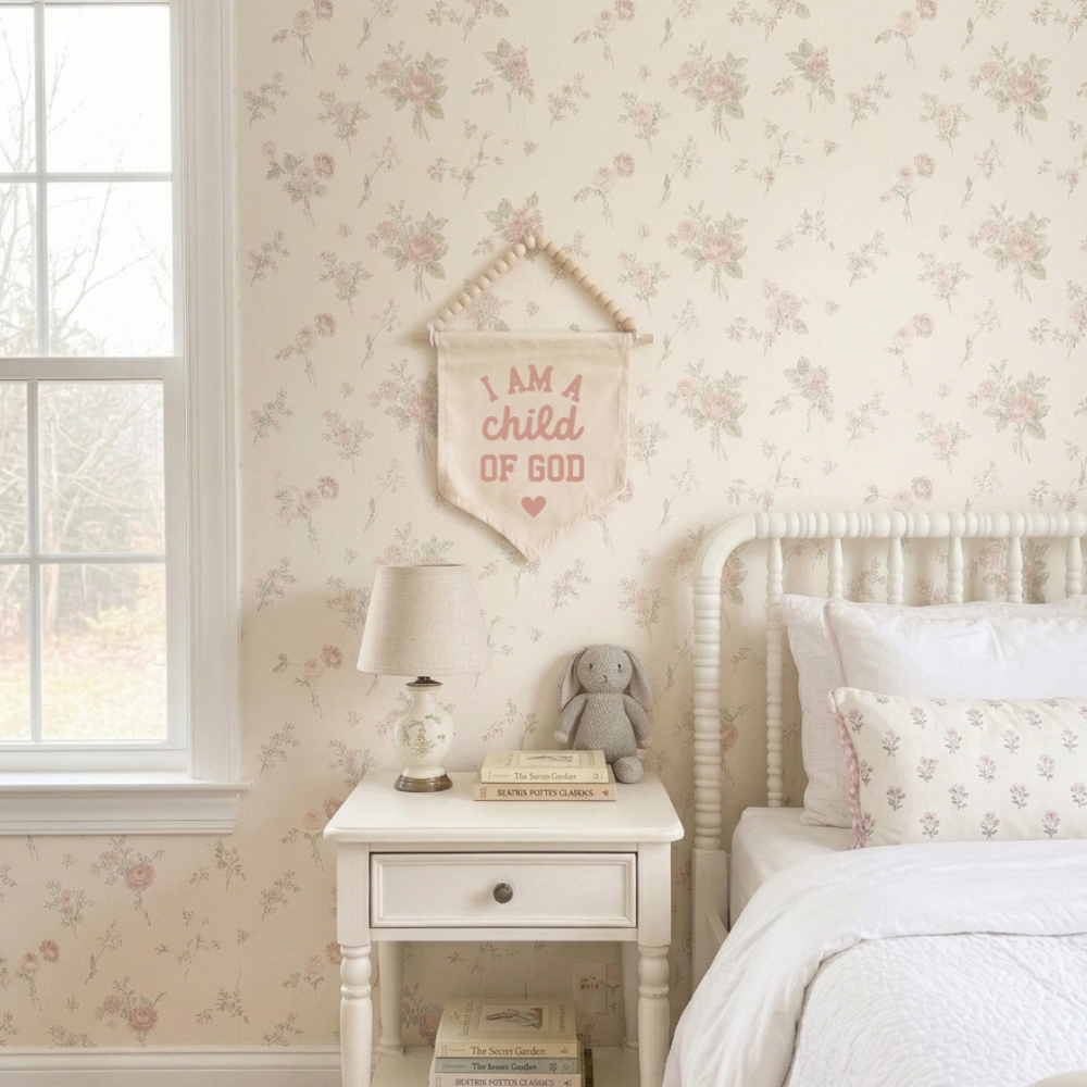 I Am A Child of God Hang Sign {Pink}