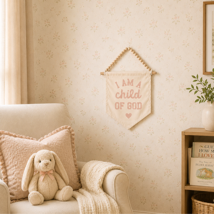 I Am A Child of God Hang Sign {Pink}