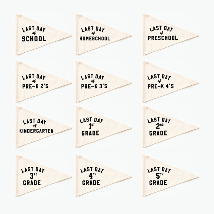 {Black} Last Day Individual School Flags