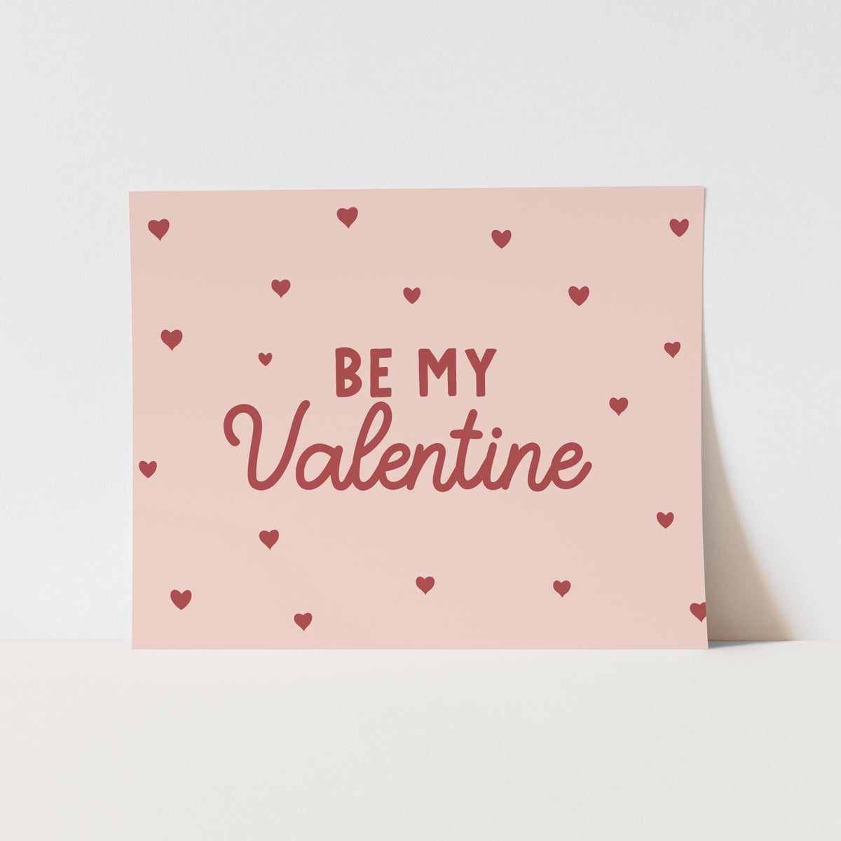 {Pink} Be My Valentine Art Print