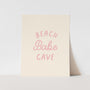{Palm Pink} Beach Babe Cave Art Print