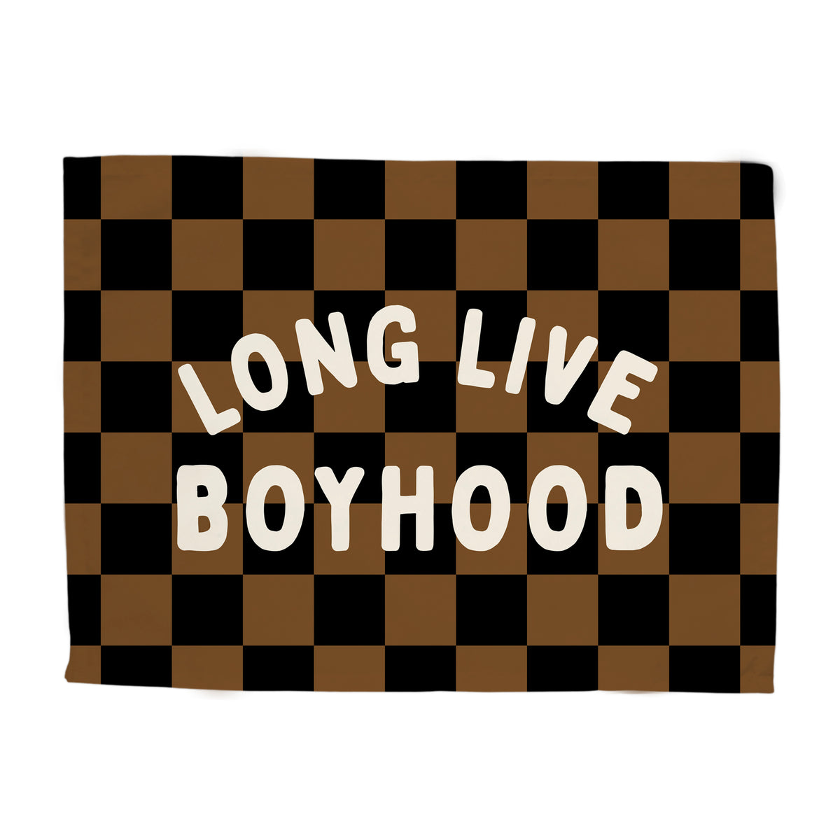 {Caramel & Black Check} Long Live Boyhood Banner {PRE-ORDER: Ships Mid May}