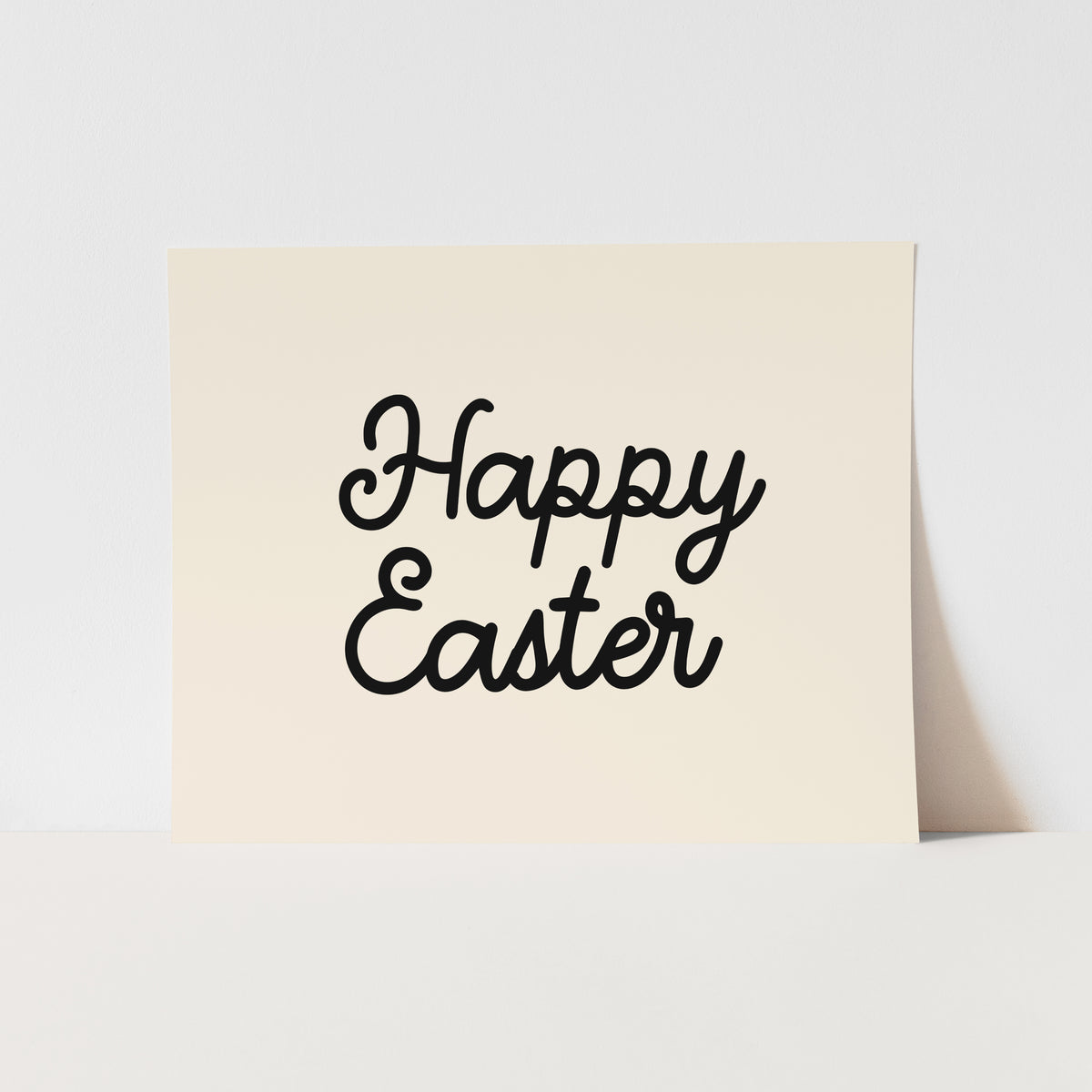 {Black} Happy Easter Art Print