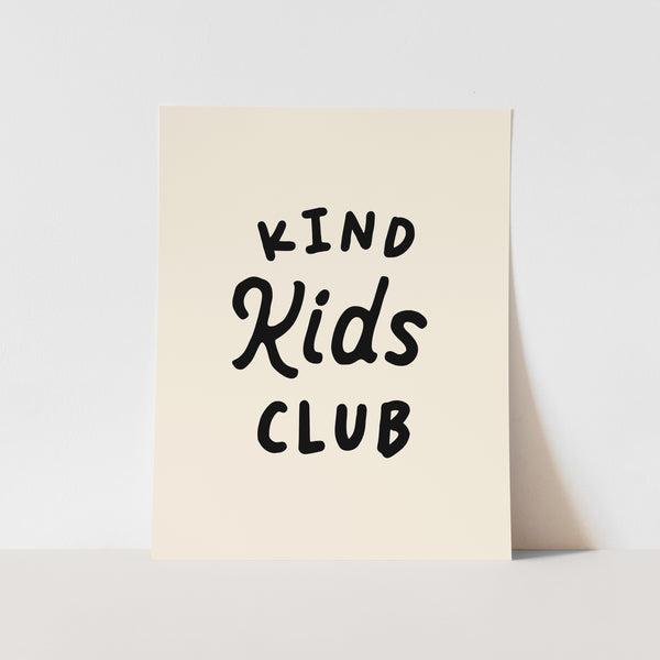 {Black} Kind Kids Club Art Print
