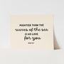 {Black} Mightier Than the Waves Art Print