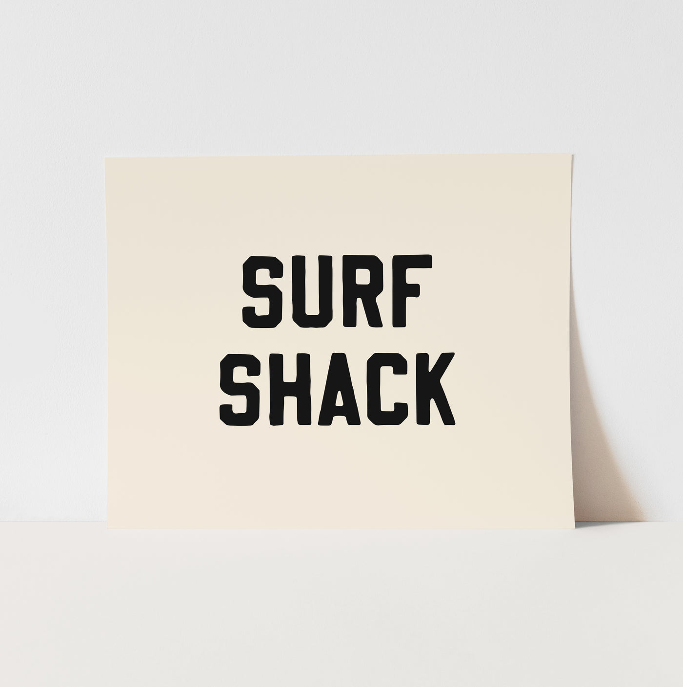 {Black} Surf Shack Art Print