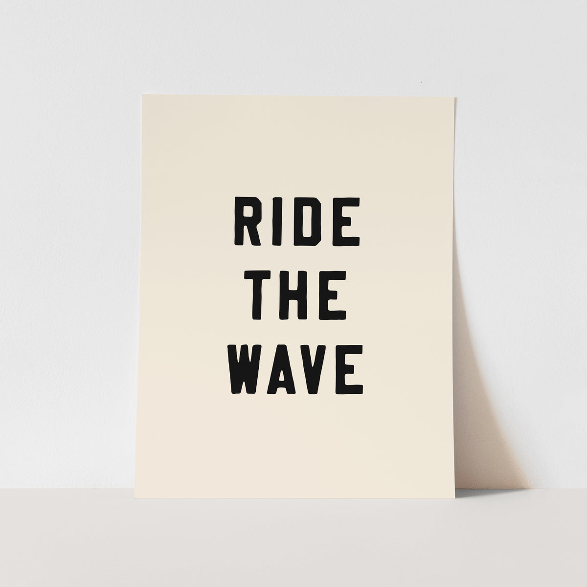 {Black} Ride the Wave Art Print