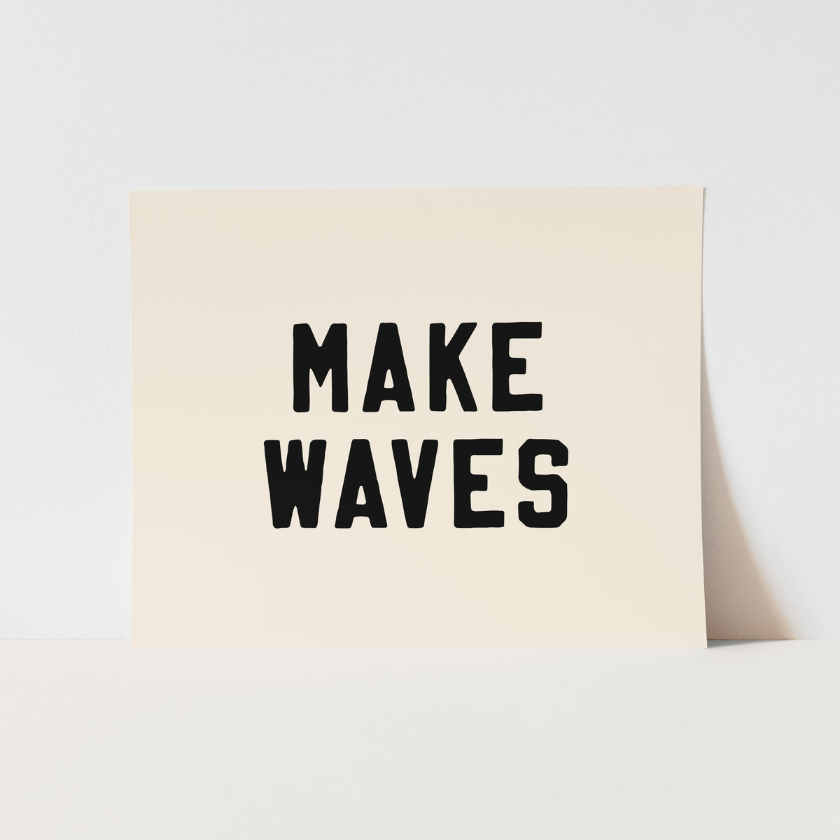 {Black} Make Waves Art Print