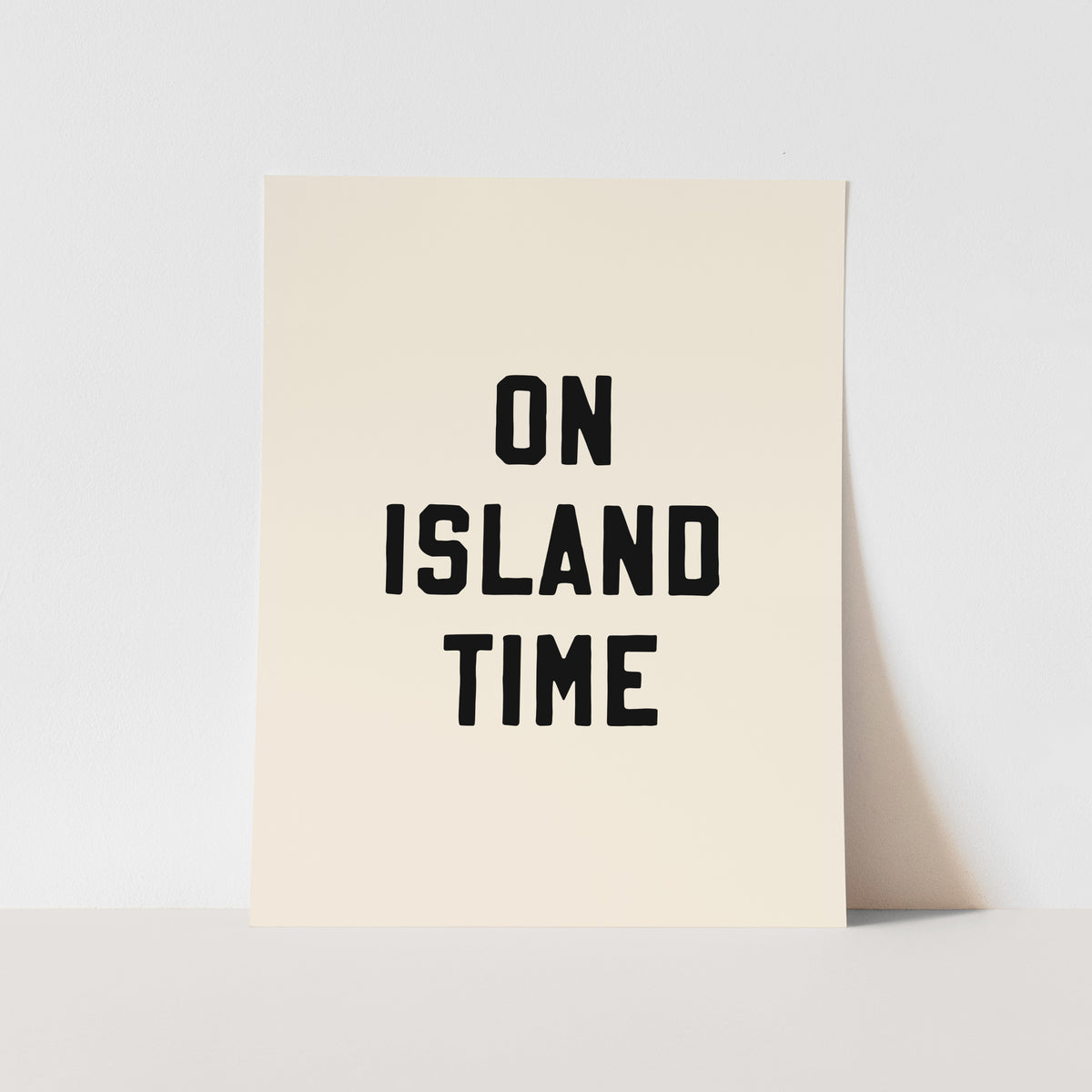 {Black} On Island Time Art Print