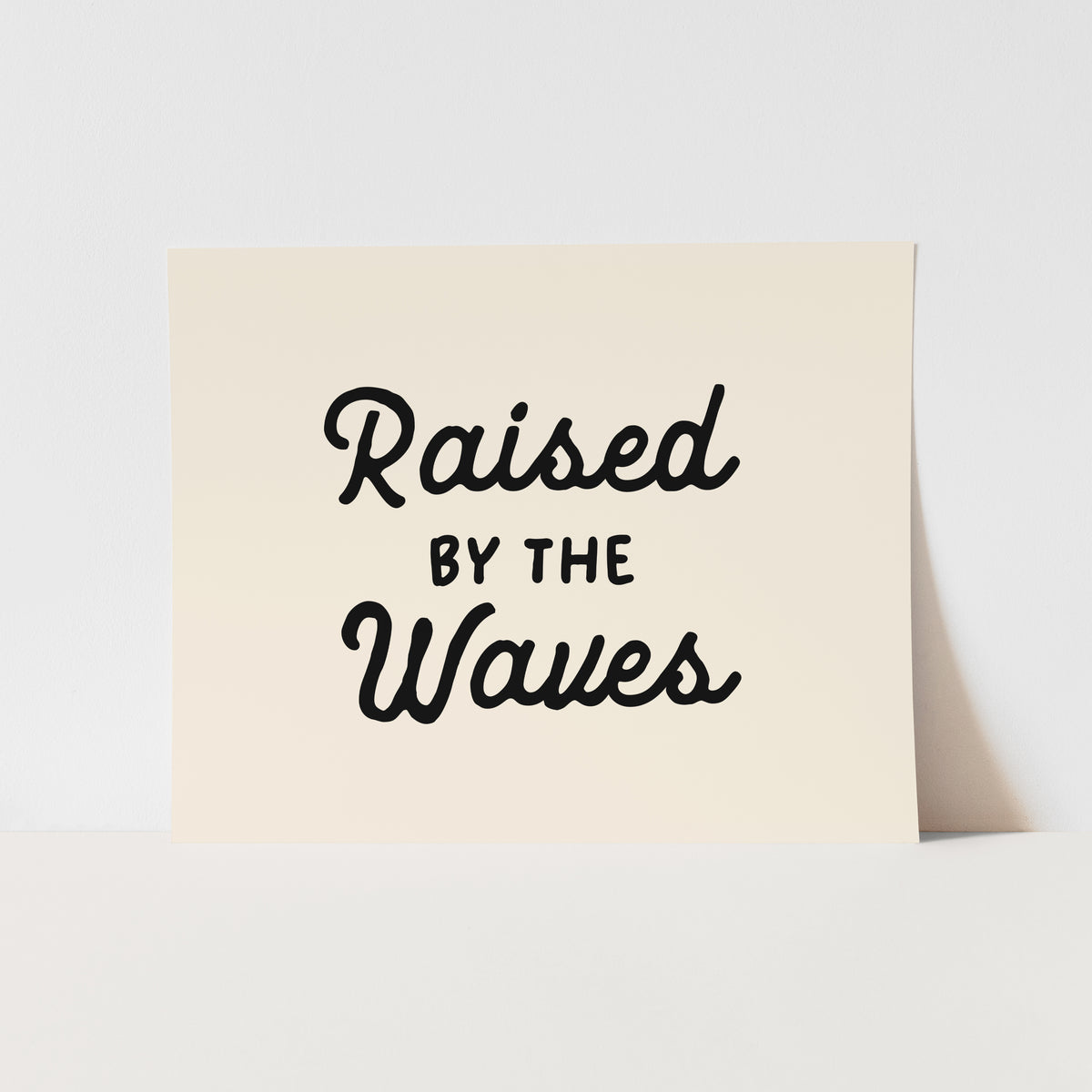 {Black} Raised by the Waves Art Print