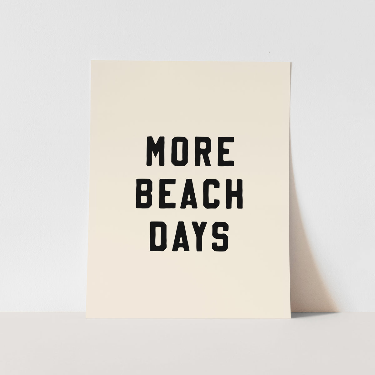 {Black} More Beach Days Art Print