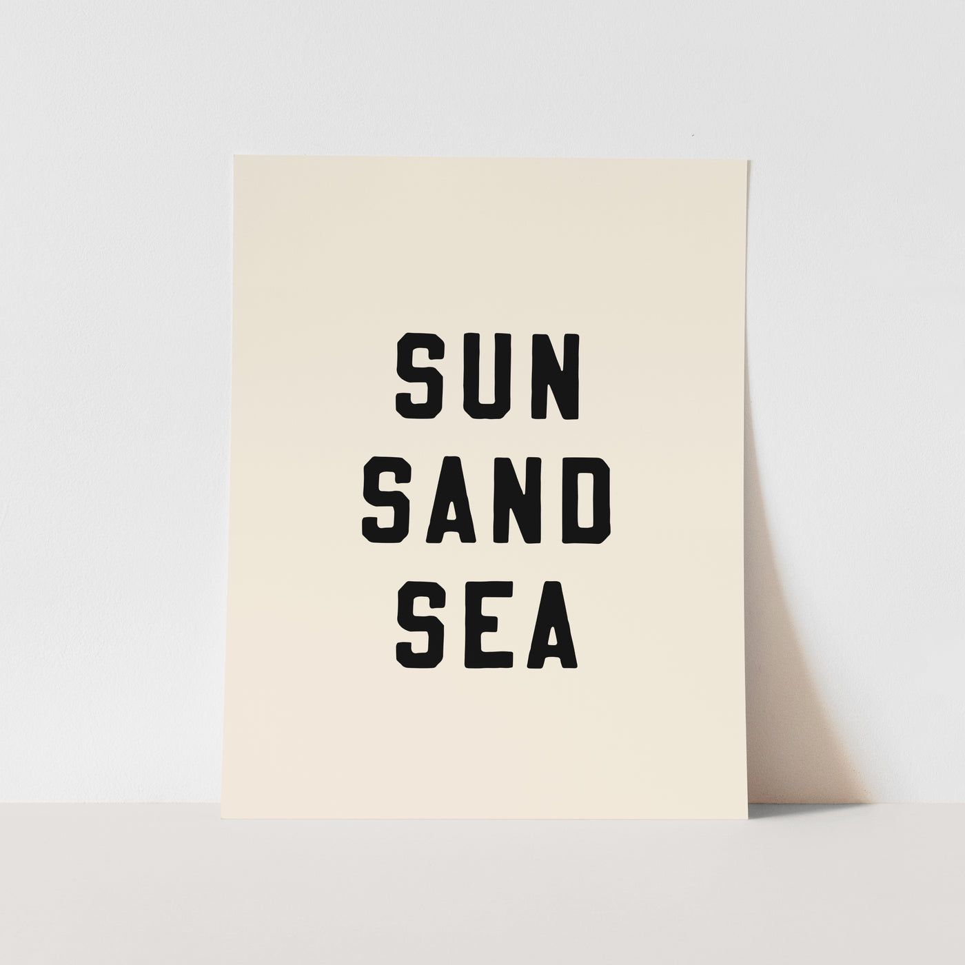 Art Print: {Black} Sun Sand Sea