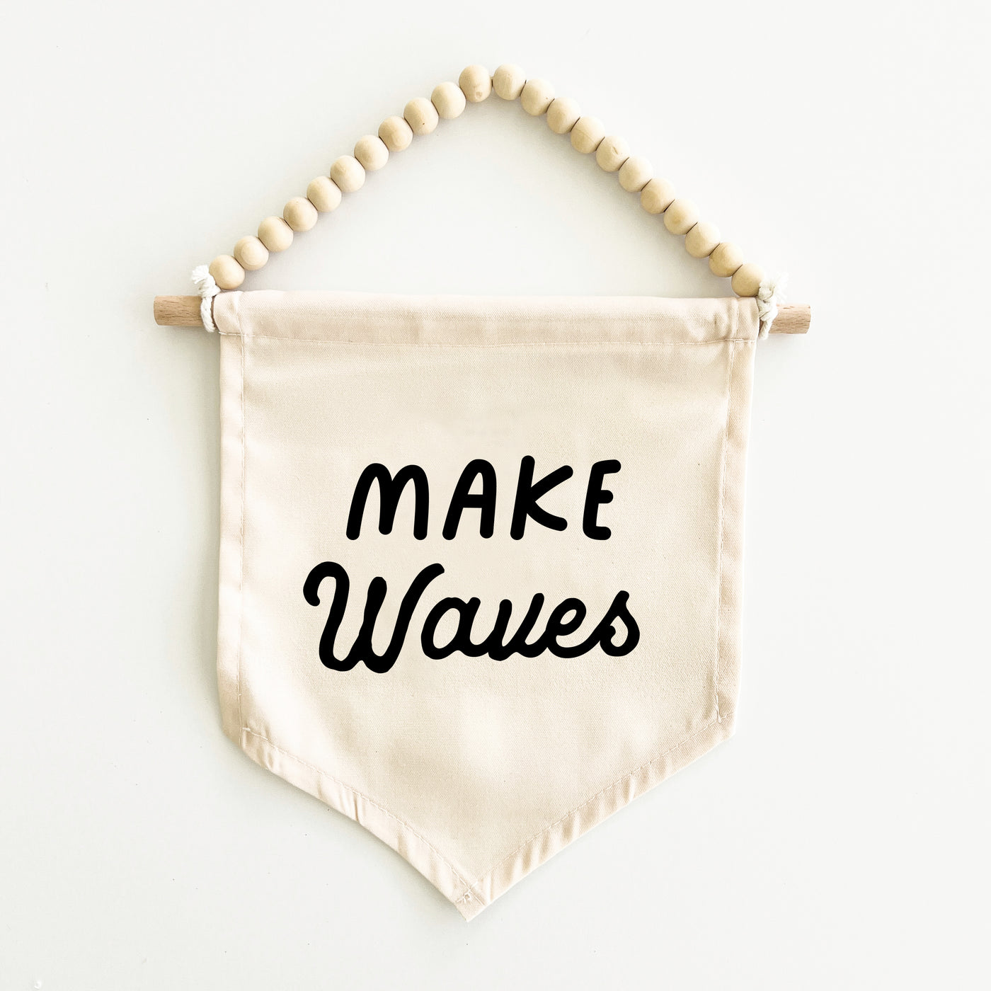 {Black} Make Waves Hang Sign
