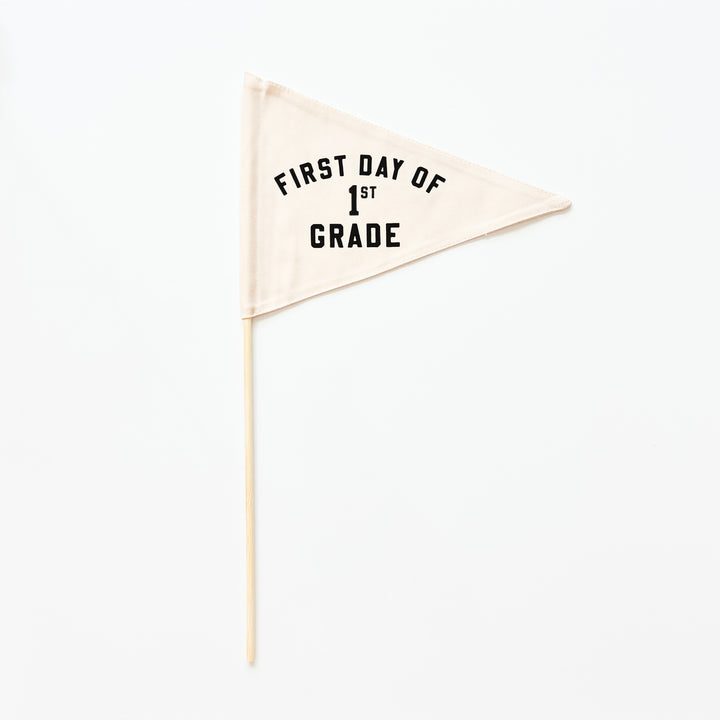 First Day of School Flag: Choose Your Grade (Preschool → 12th) {Black}