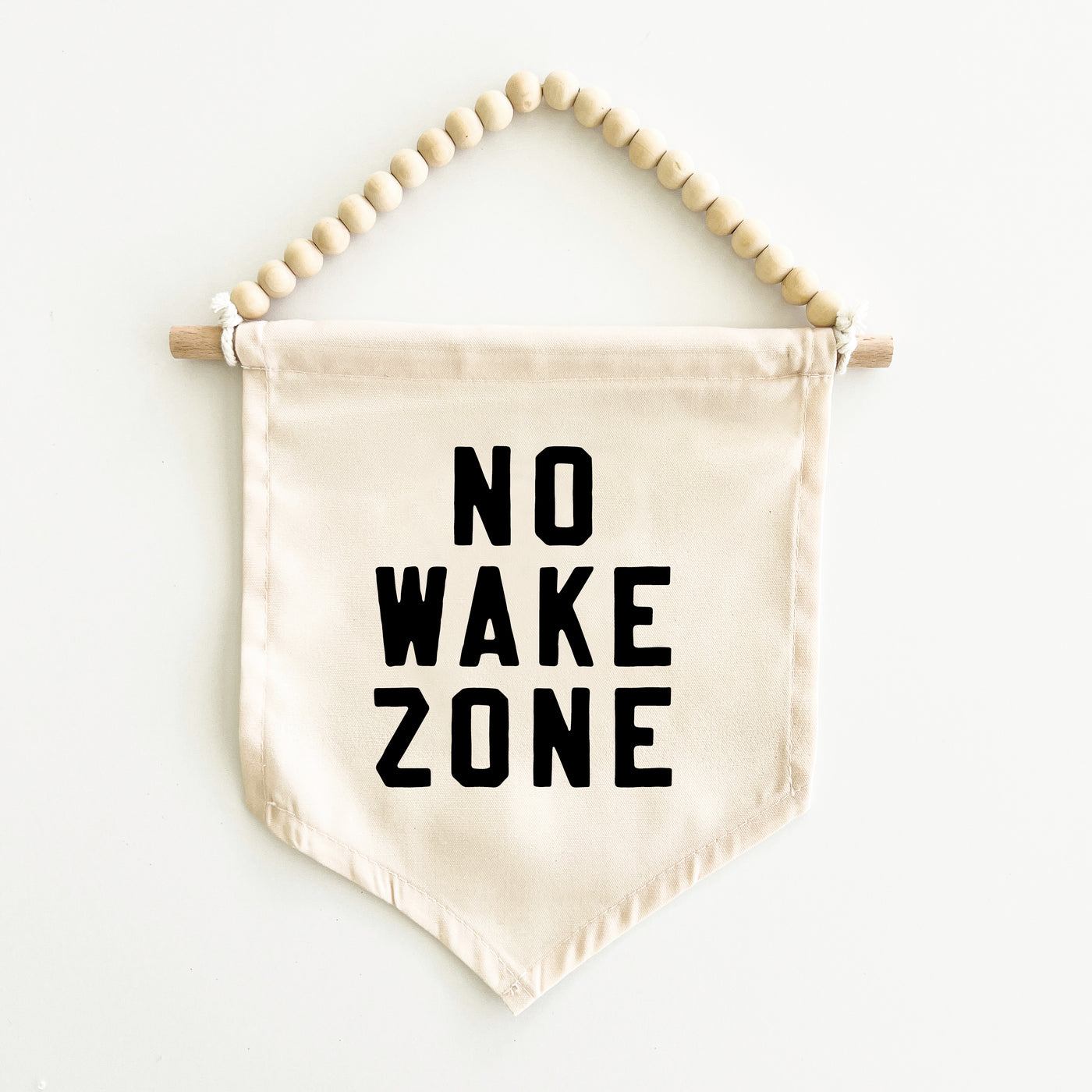 {Black} No Wake Zone Hang Sign