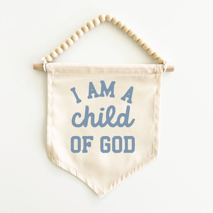 I Am A Child of God Hang Sign {Blue}