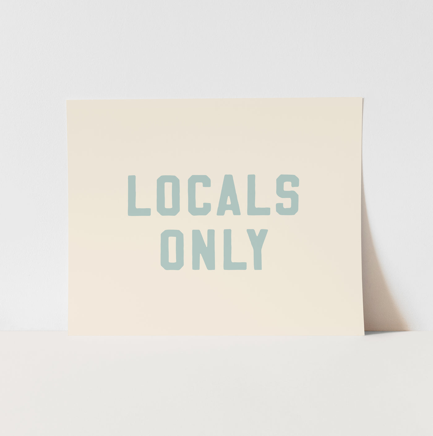 Art Print: {Tidal Blue} Locals Only