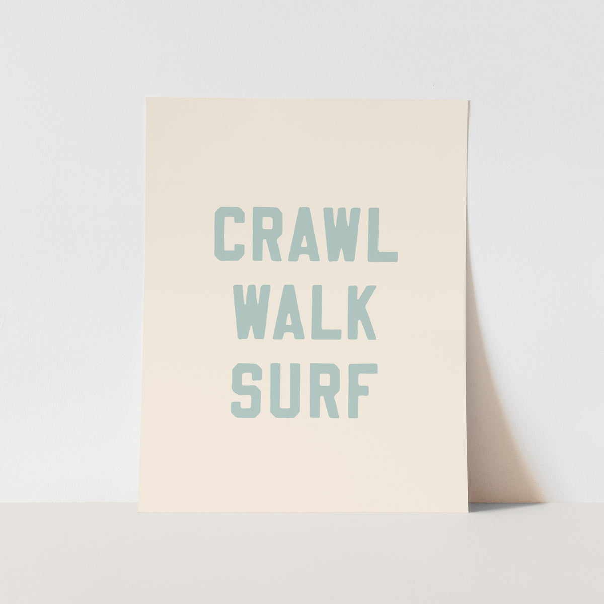 {Tidal Blue} Crawl Walk Surf Art Print
