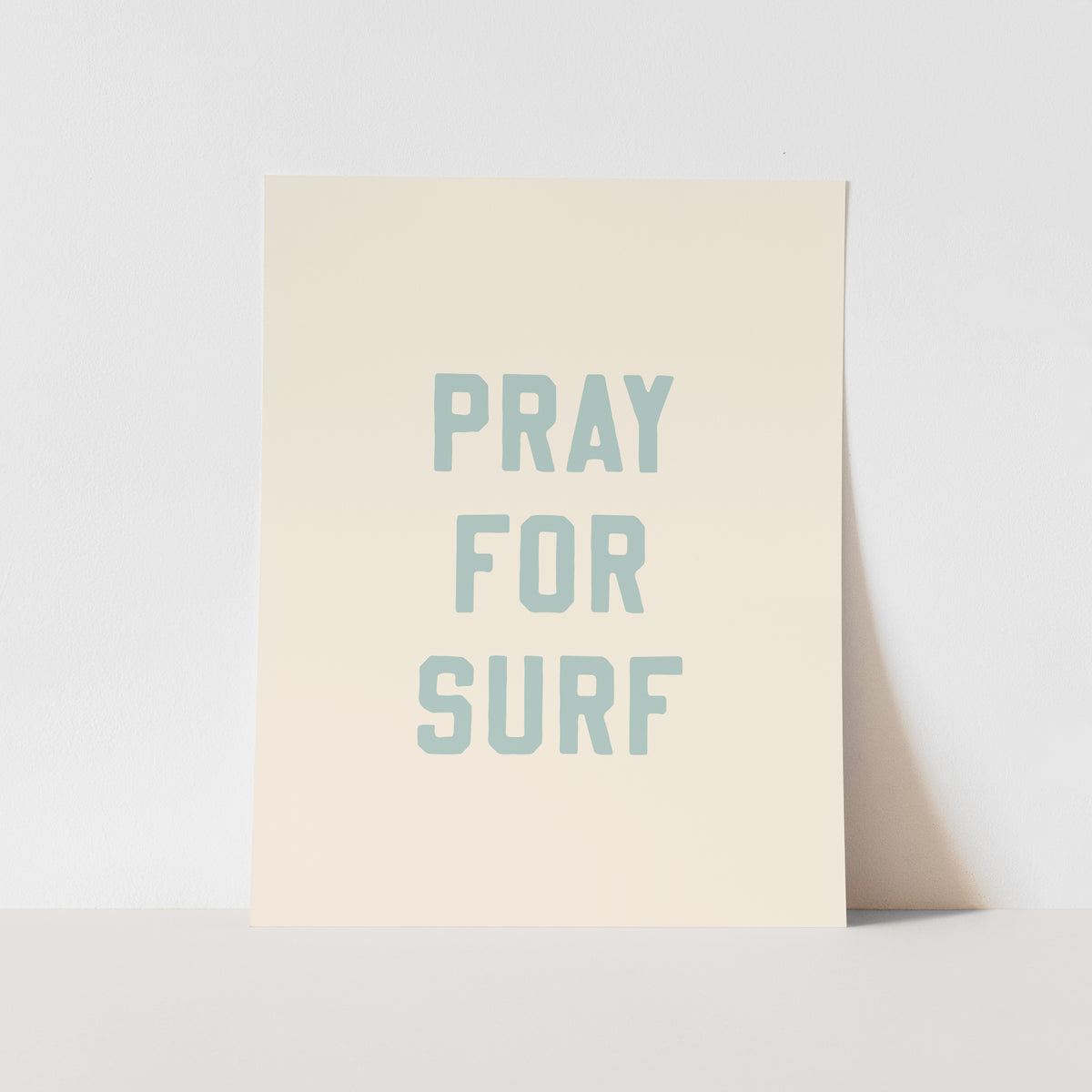 {Tidal Blue} Pray for Surf Art Print