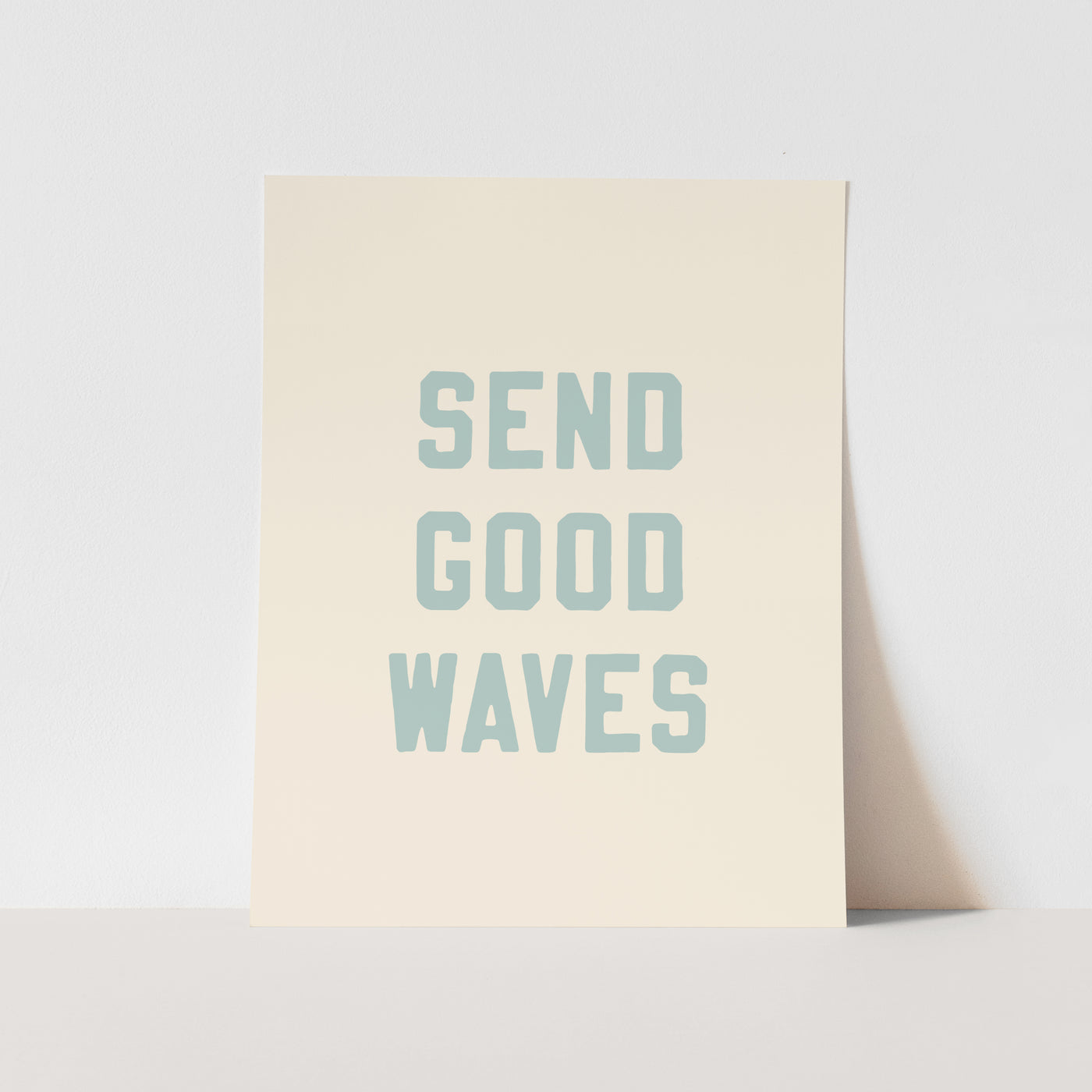 {Tidal Blue} Send Good Waves Art Print