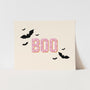 {Pink} Boo with Bats Art Print