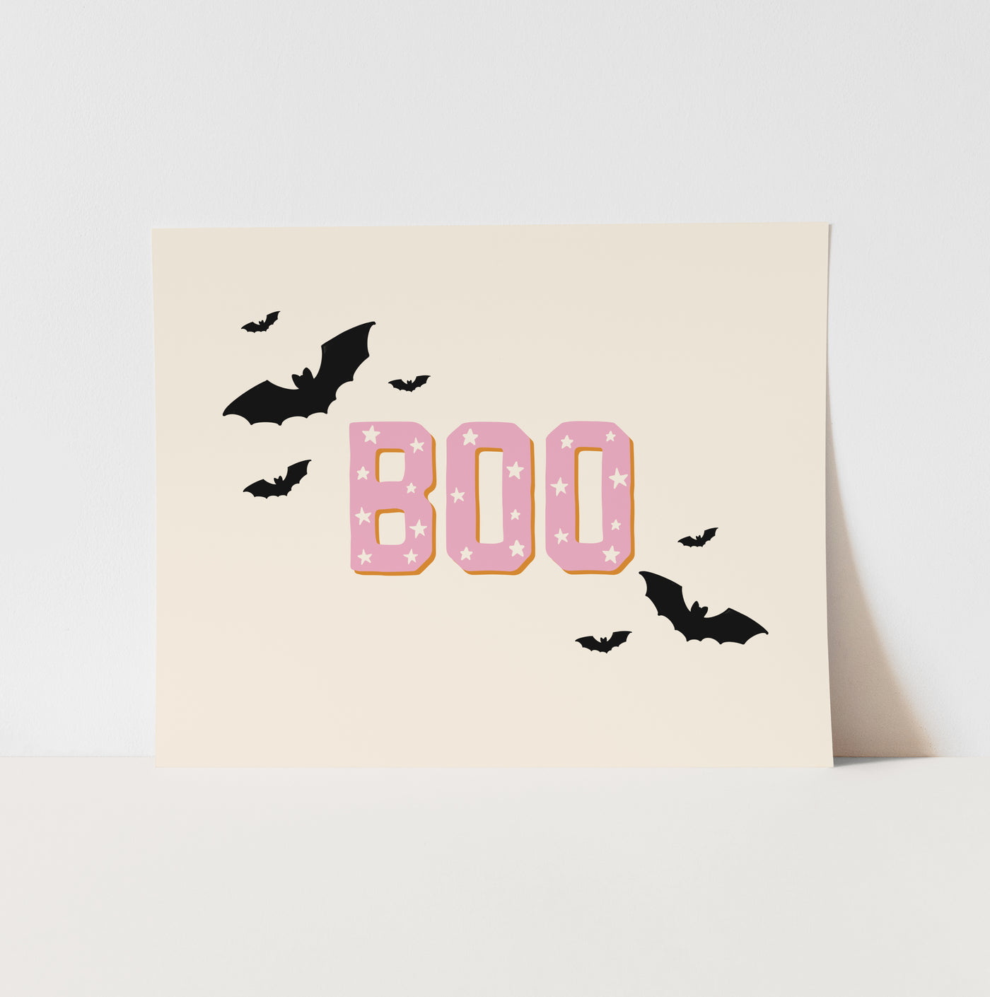 Art Print: {Pink} Boo with Bats