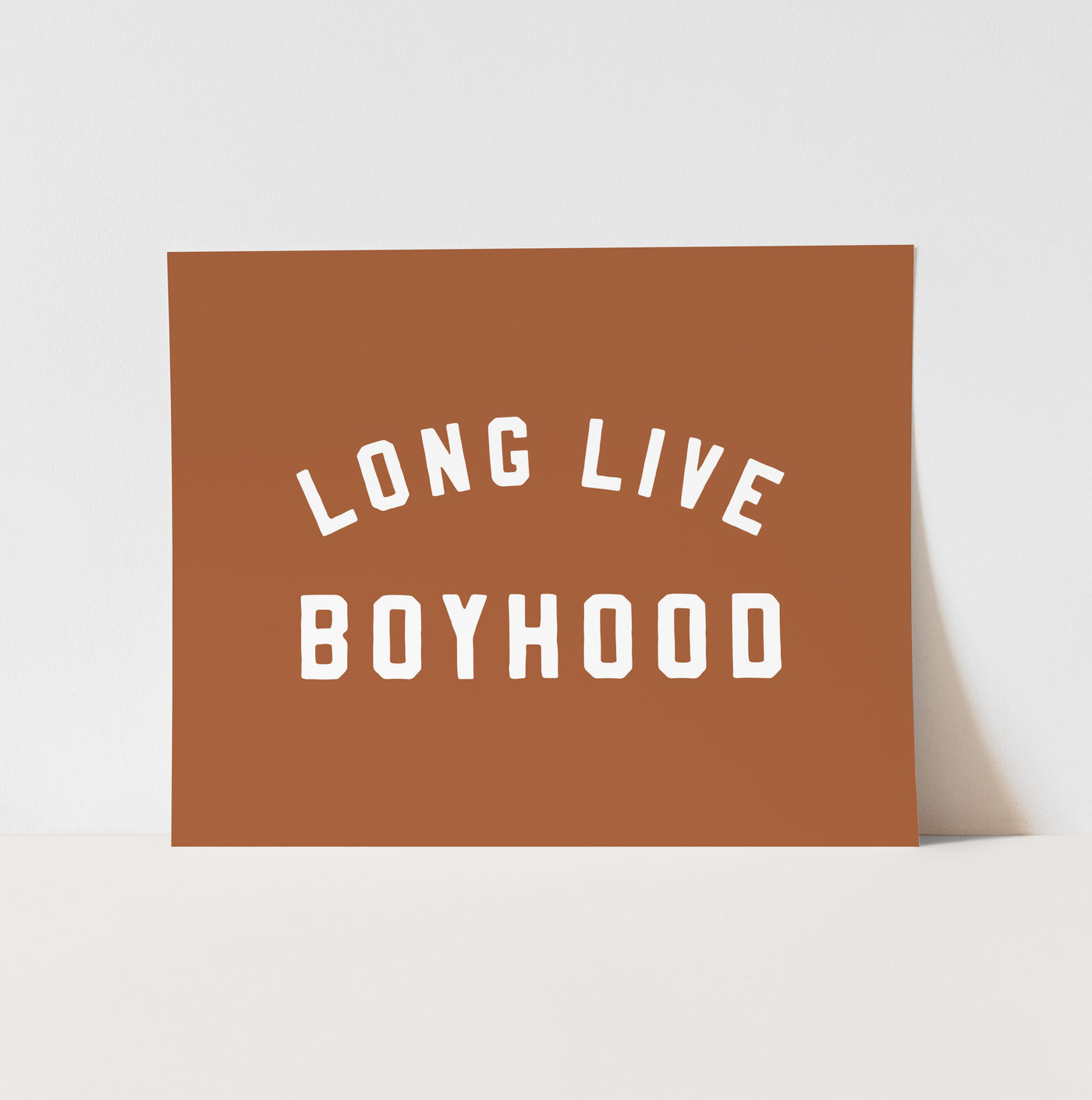 Art Print: {Rust & White} Long Live Boyhood