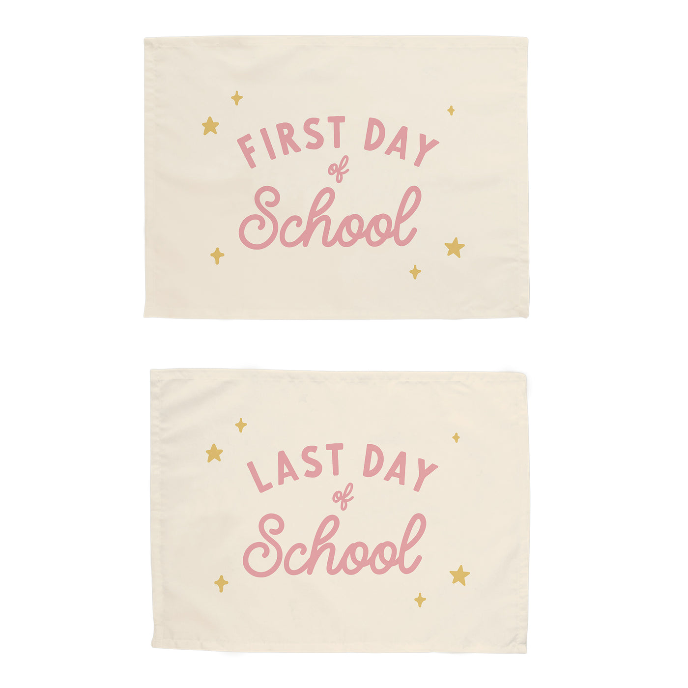 {Pink + Natural} School Banner Bundle