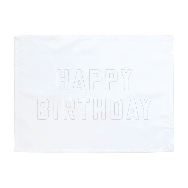 Color & Wash Happy Birthday Banner