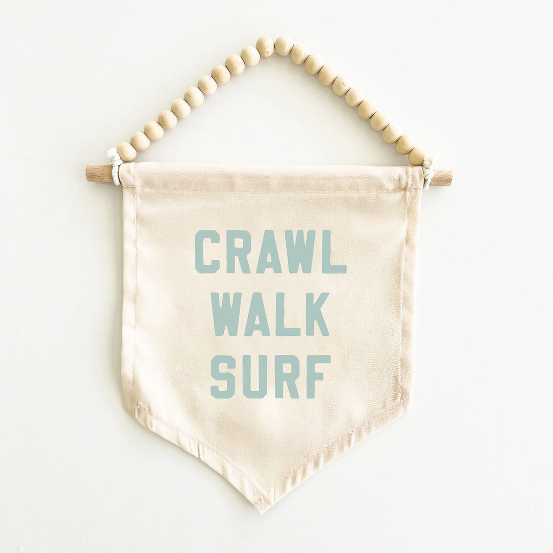 Crawl Walk Surf Hang Sign {Tidal Blue}