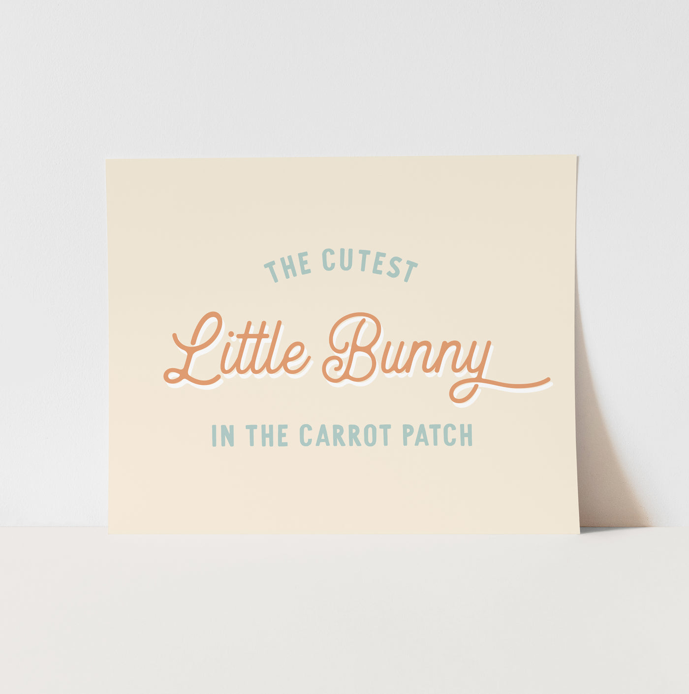 Art Print: {Neutral} The Cutest Little Bunny in the Carrot Patch