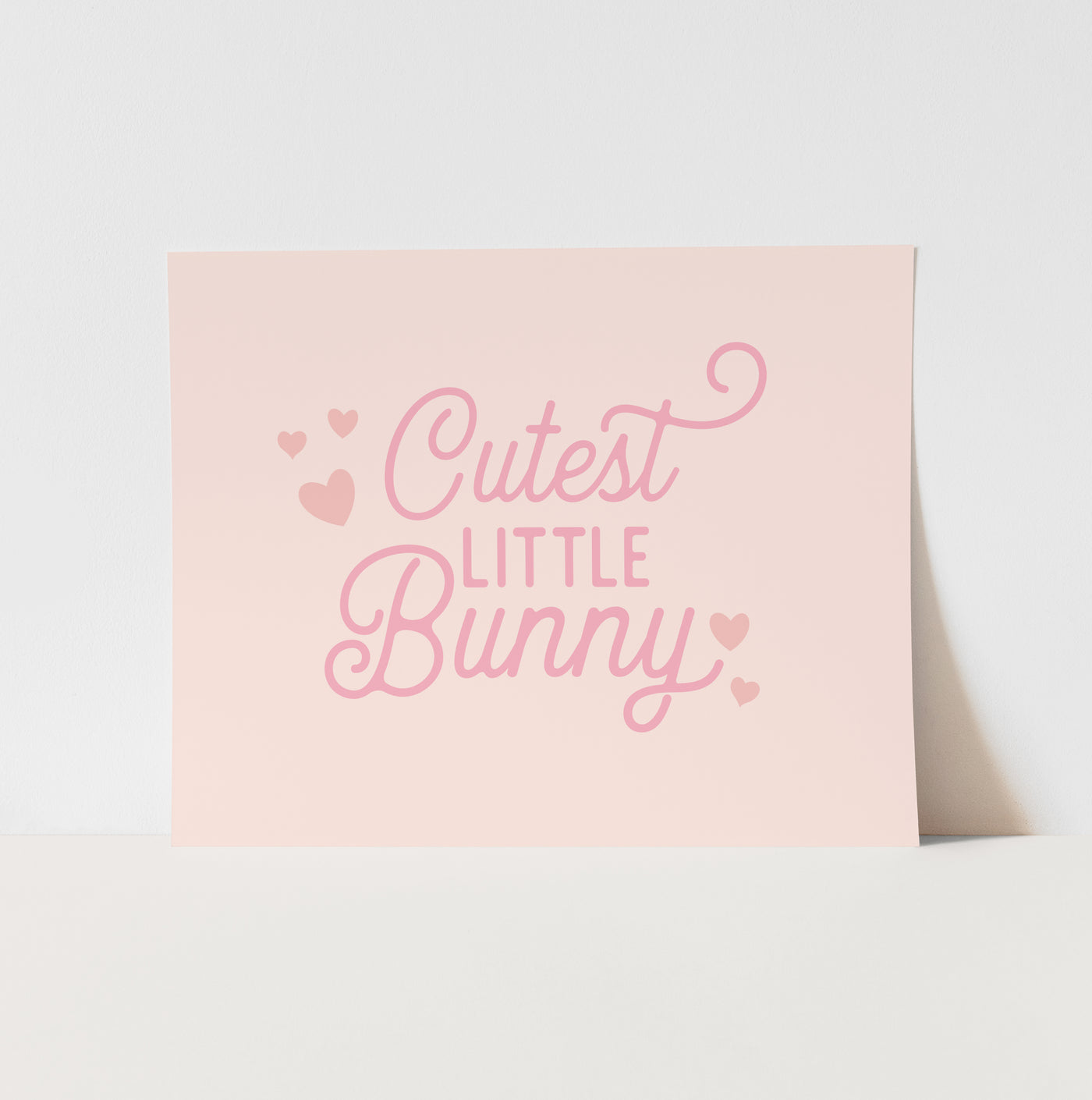 Art Print: {Pink} Cutest Little Bunny