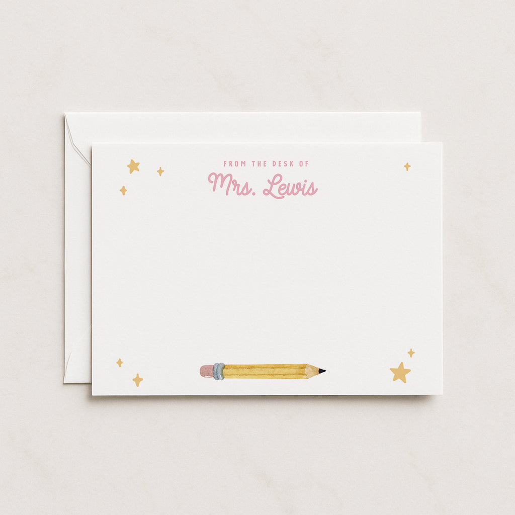Teacher Flat Note Cards