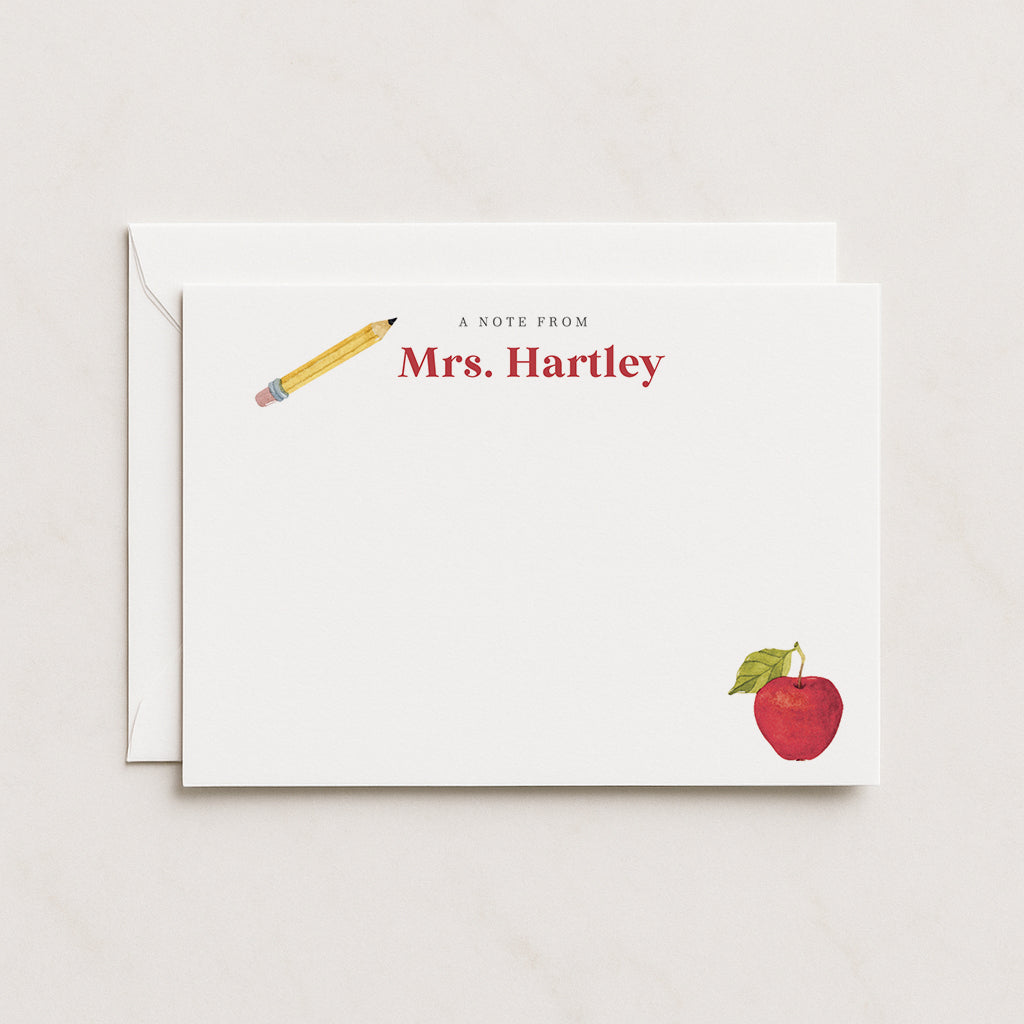 Teacher Flat Note Cards