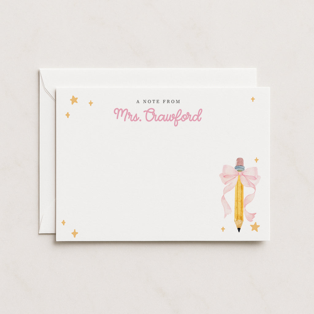 Teacher Flat Note Cards