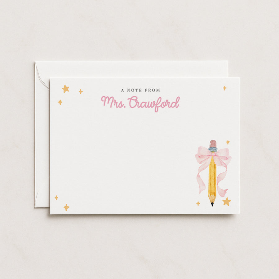 Teacher Flat Note Cards