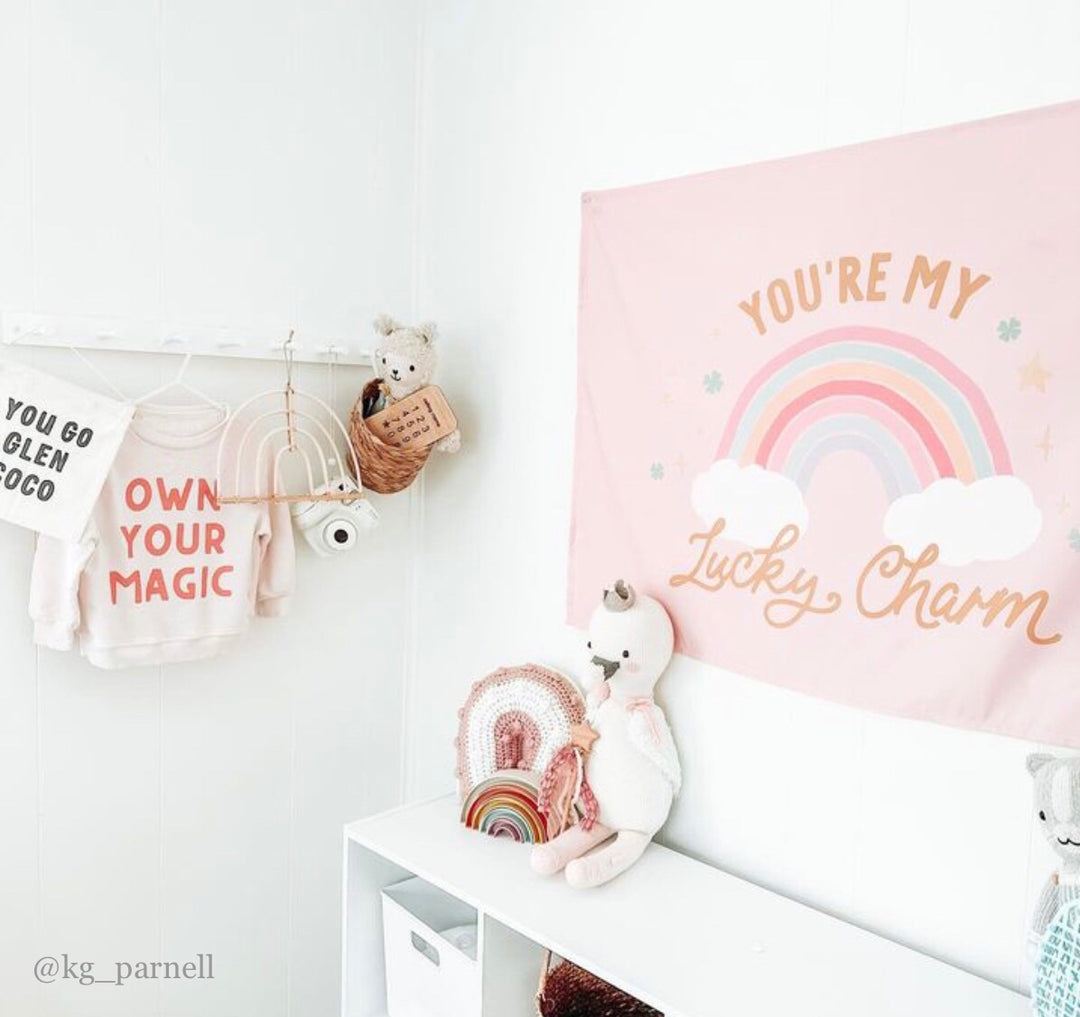{Rainbow Pink} You're My Lucky Charm Banner