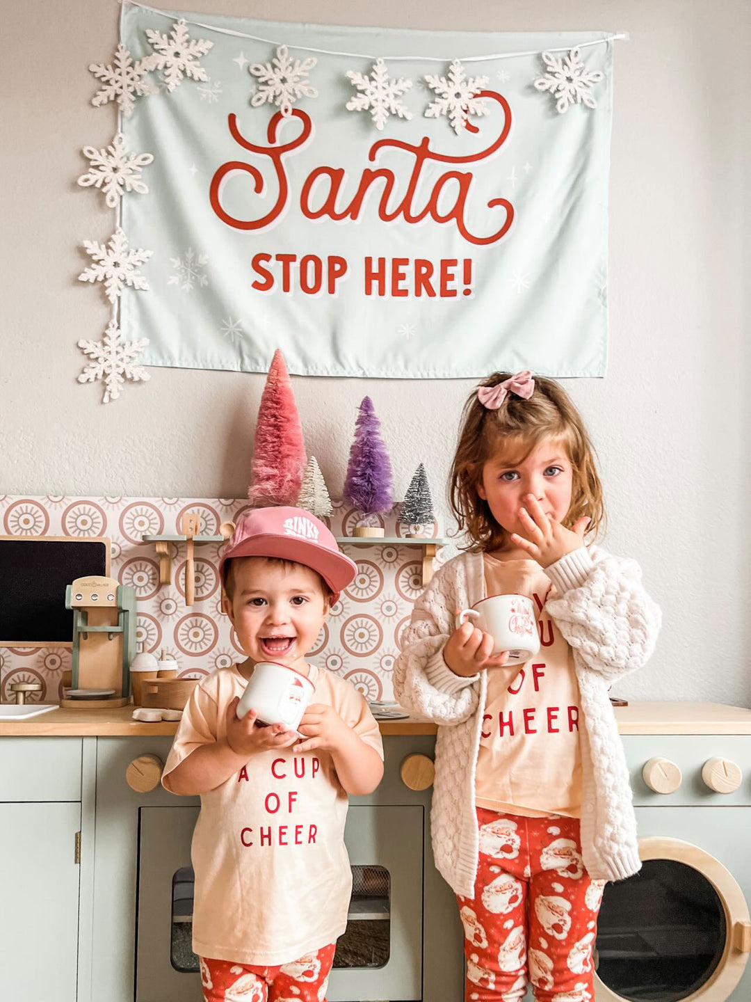Santa Stop Here Banner