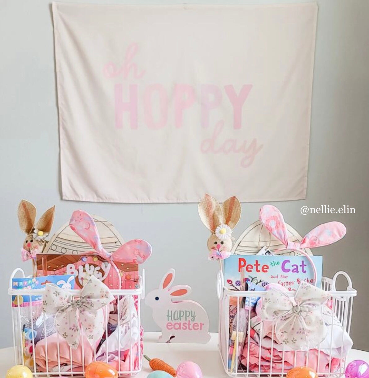Pink Oh Hoppy Day Banner