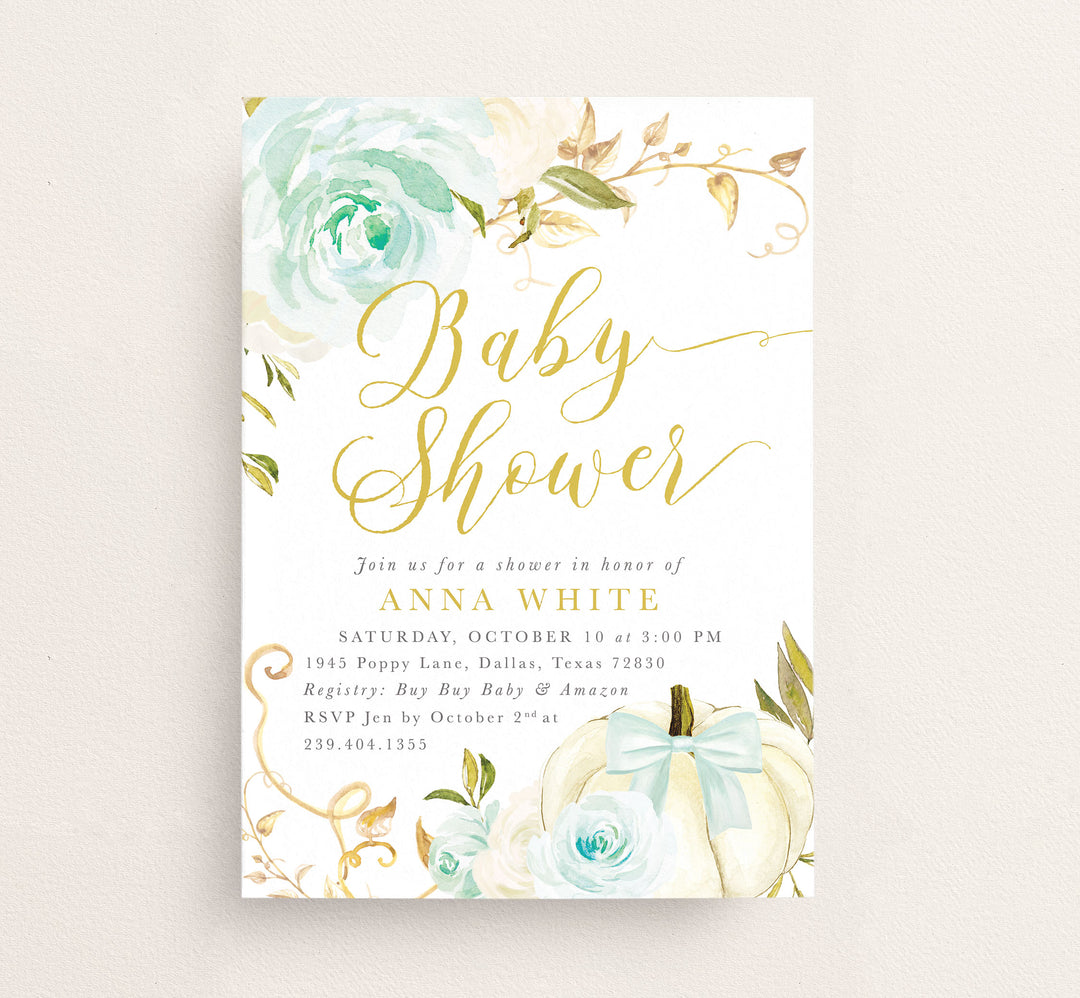 Fall Baby Shower Invitation