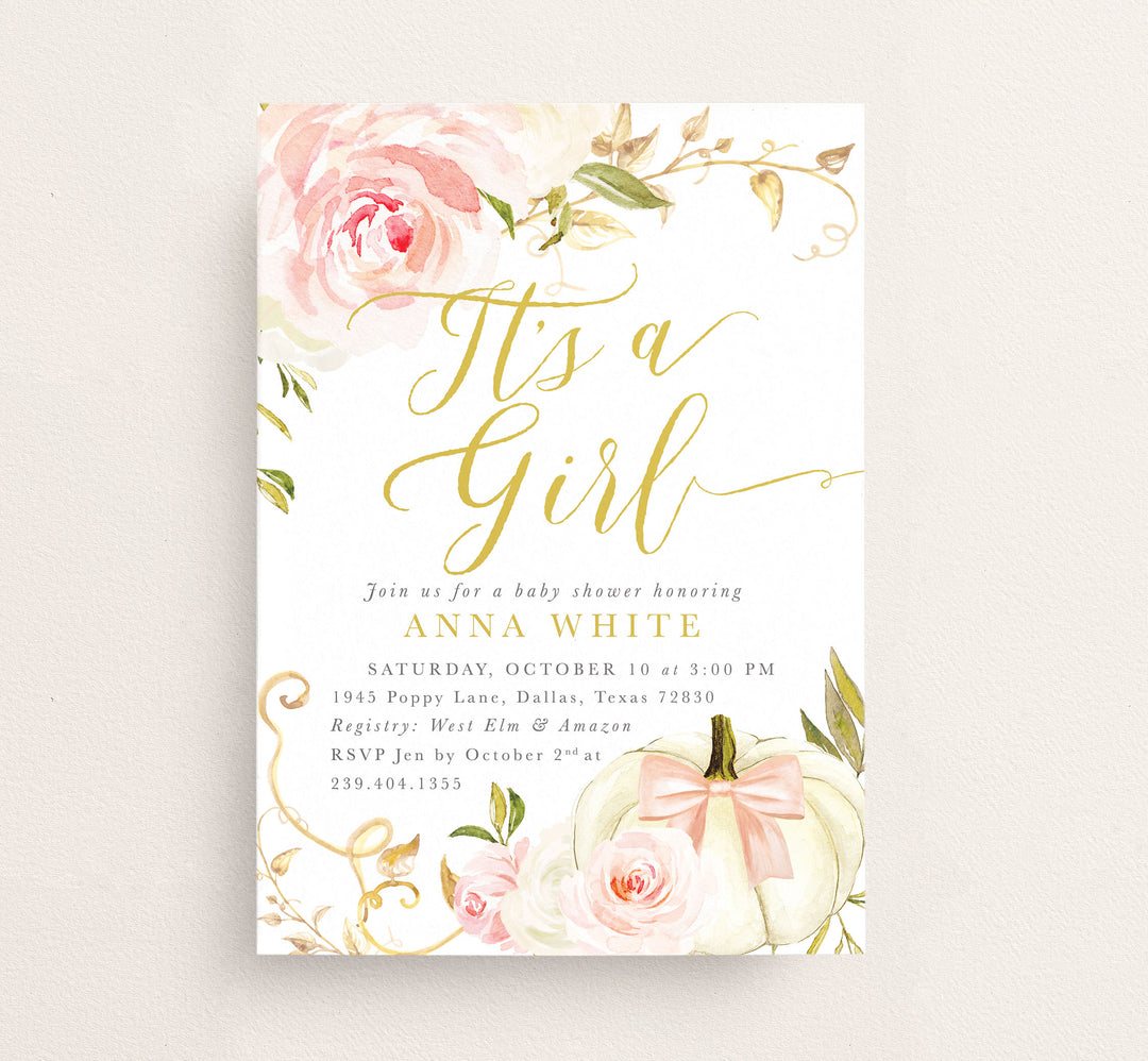 Fall Baby Shower Invitation