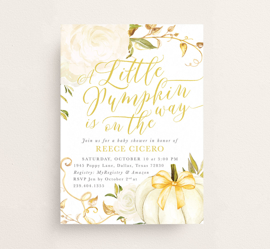 Fall Baby Shower Invitation