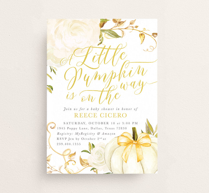 Fall Baby Shower Invitation