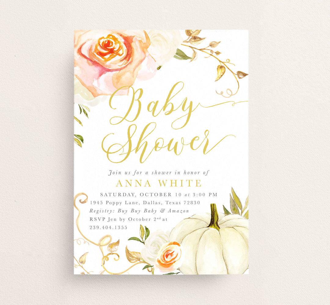 Fall Baby Shower Invitation