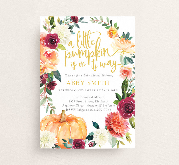 Fall Baby Shower Invitation