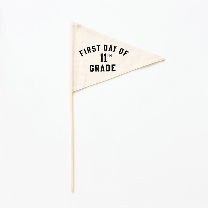 First Day of School Flag: Choose Your Grade (Preschool → 12th) {Black}