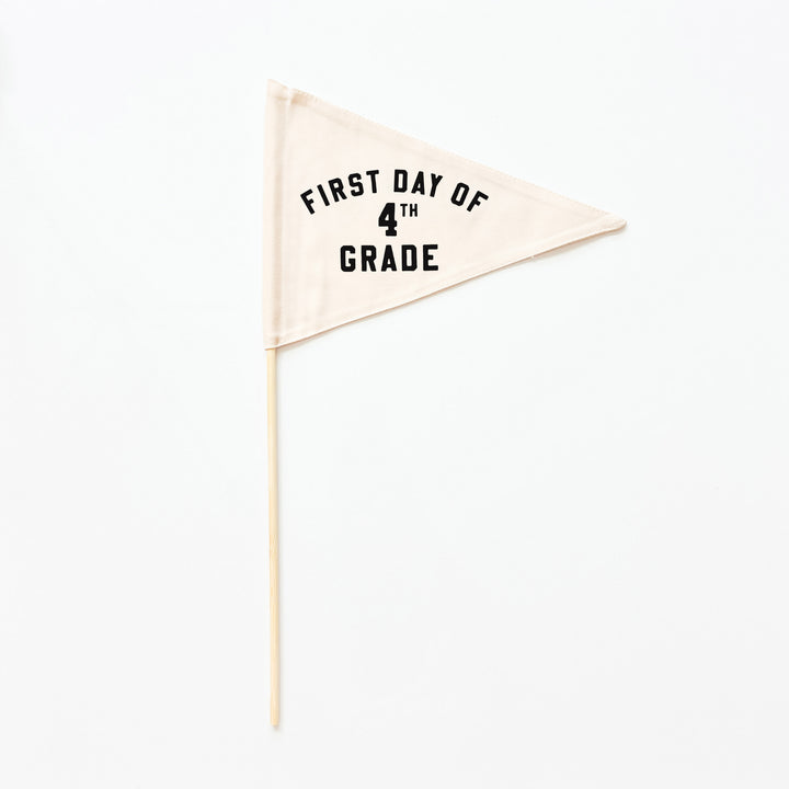 First Day of School Flag: Choose Your Grade (Preschool → 12th) {Black}